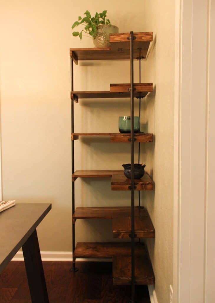 DIY Floating Corner Shelves in Kitchen - Designed Simple
