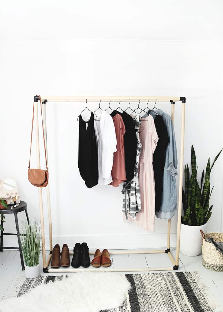 22 DIY Clothes Racks in 2024 - Organize Your Closet
