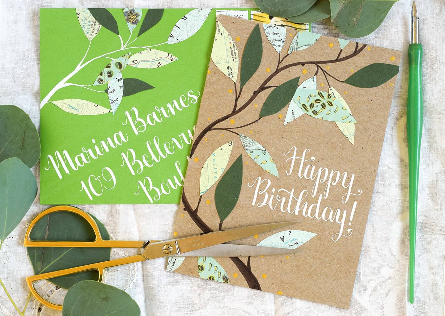 Super Simple DIY Botanical Birthday Card - The Happy Ever Crafter